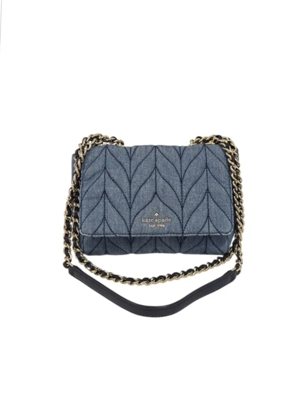 Kate Spade Emelyn Briar Quilted Denim Shoulder/Crossbody Bag